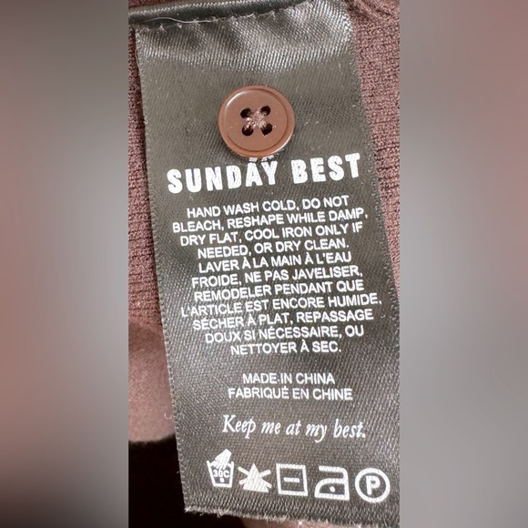 Aritzia Sunday Best Chocolate Brown Ralph Sweater Collared Knit Mini Dress - Picture 5 of 6